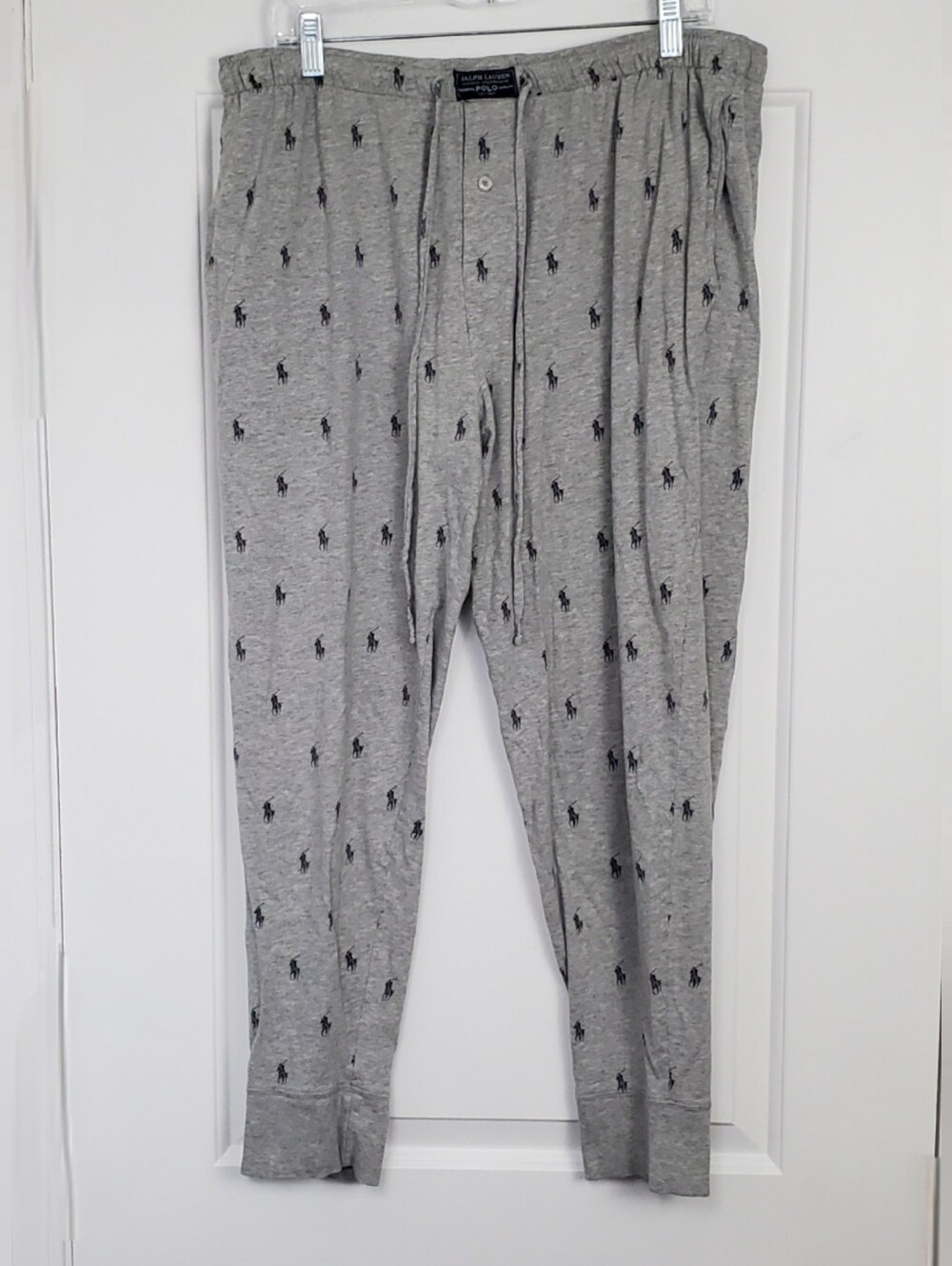 Ralph Lauren Polo Pony Cotton Sleep Jogger AOP All Over Print - Size XL - EUC